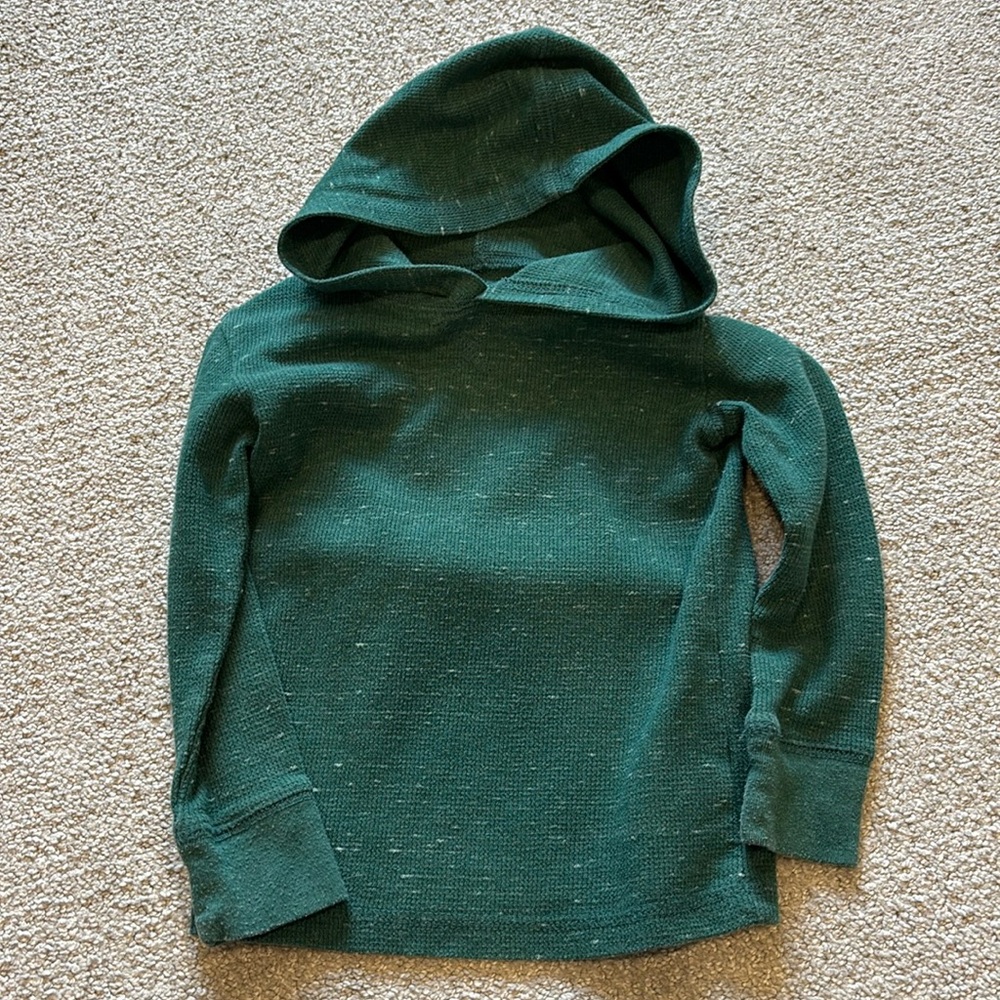 Jumping Beans Green Waffle Long Sleeve Shirt